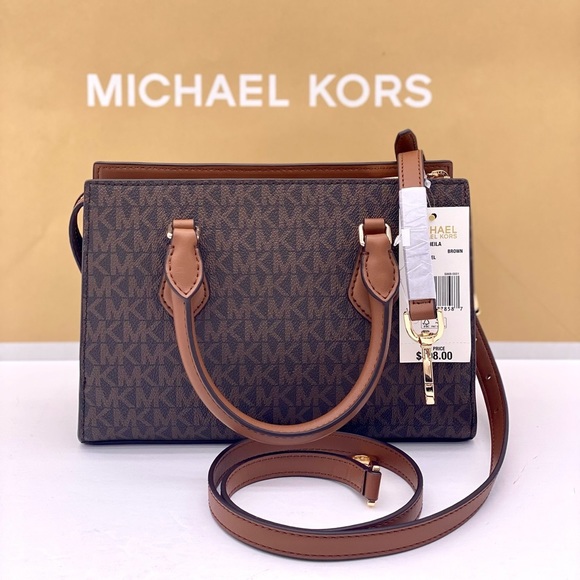 Michael Kors Small Sheila Center
Zip Satchel Crossbody Bag Brown - Picture 4 of 15